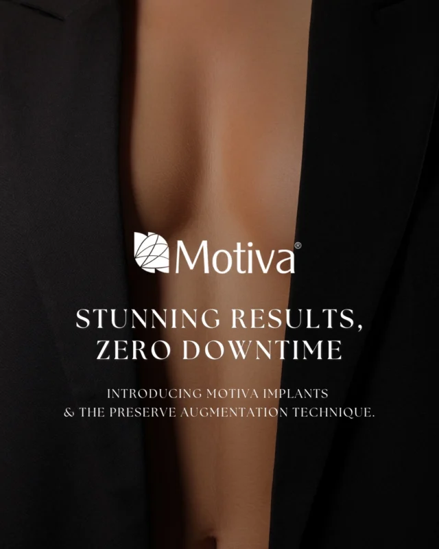 Motiva is redefining what breast augmentation can look and feel like.  Paired with the Preserve technique, this approach is designed to work with your anatomy, not against it. The focus is on minimizing trauma, preserving natural tissue, and creating movement that looks and feels real.  No general anesthesia.
Micro-entry placement.
Advanced implant technology that prioritizes safety and softness.  The experience is more comfortable. The recovery is smoother. The results are refined and natural.  If you’ve been considering augmentation but wanted a more modern approach, this is it.  Call (843) 755-6591 to schedule your consultation.